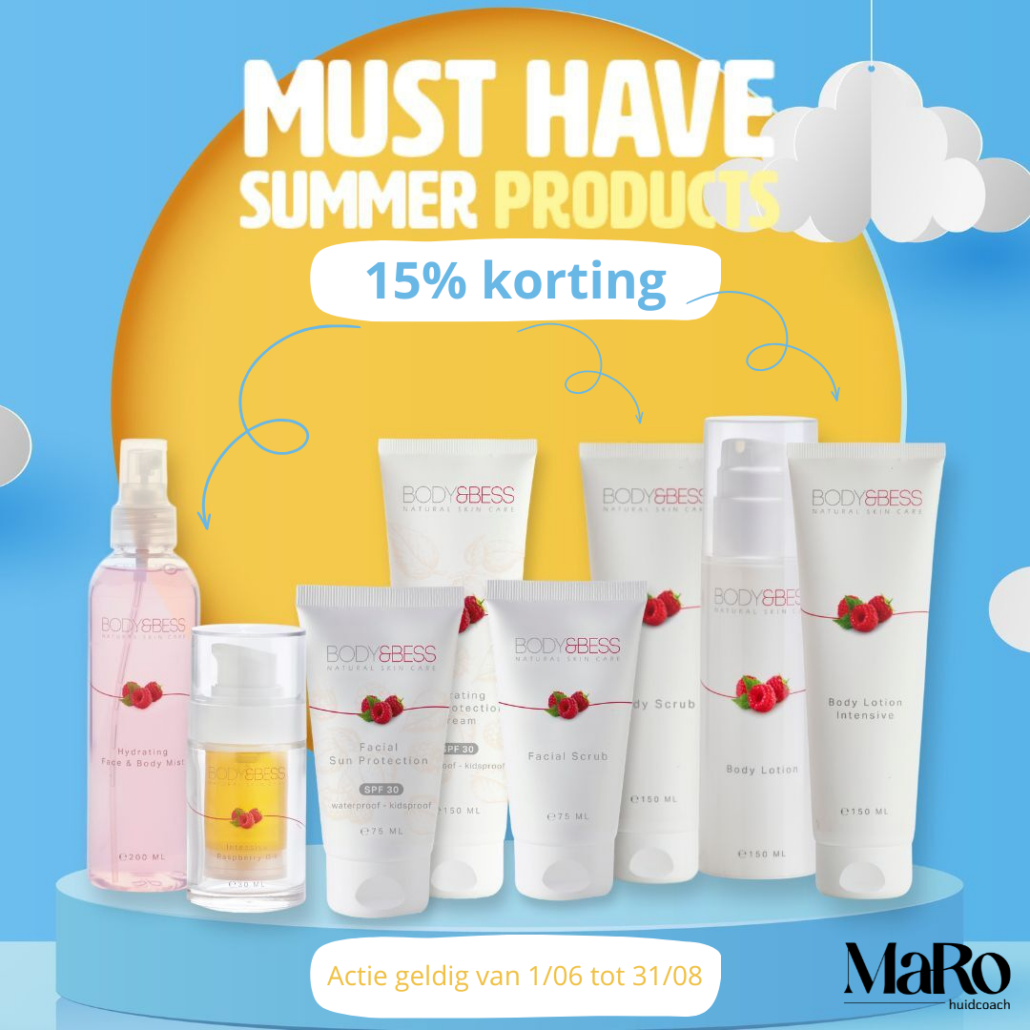 Summer essentials Body&Bess - 15% korting - MaRo Izegem